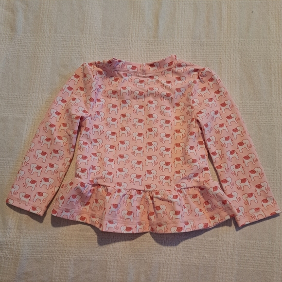 Janie and Jack girls size 6-12 months long sleeve rash guard elephant design EUC - Picture 5 of 5